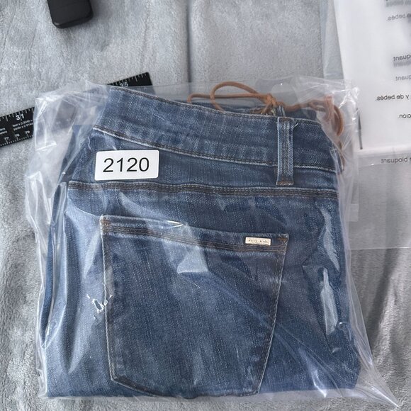 White House Black Market Skinny Jeans Womens Size 10 The Skimmer Tassel Hem Blue - Picture 13 of 13